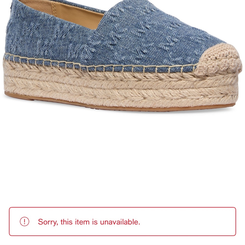 Michael Kors Denim Espadrilles with Jute Platform